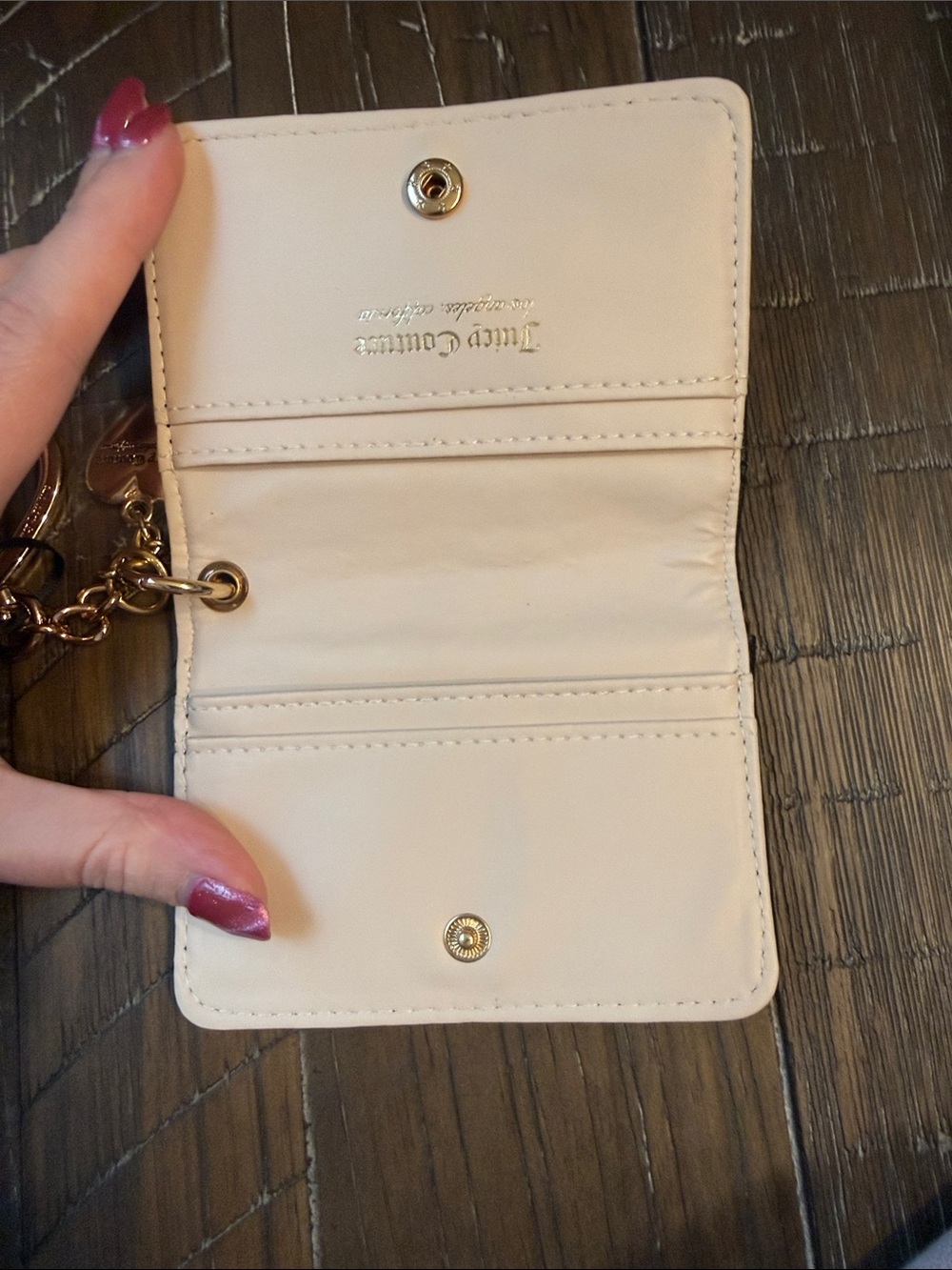 Juicy Couture Black Cardholder with Gold Heart Key Charm - Picture 3 of 4